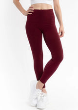 Elietian ET2001BG BURGUNDY Full Length Regular Fit One Size Leggings