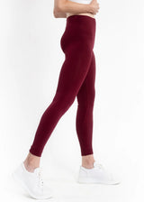 Elietian ET2001BG BURGUNDY Full Length Regular Fit One Size Leggings