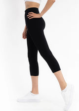 Elietian ET2004BK BLACK Crop Regular Fit One Size Leggings