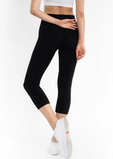 Elietian ET2004BK BLACK Crop Regular Fit One Size Leggings