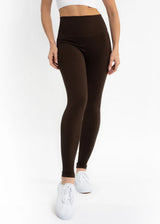 Elietian ET2001PCH CHOCOLATE Full Length Curvy Fit One Size Legging