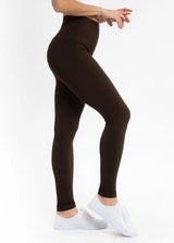 Elietian ET2001PCH CHOCOLATE Full Length Curvy Fit One Size Legging