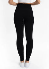 Elietian ET2001PBLK BLACK Full Length Curvy Fit One Size Legging