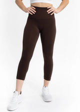 Elietian ET2004CC CHOCOLATE Crop Regular Fit One Size Legging