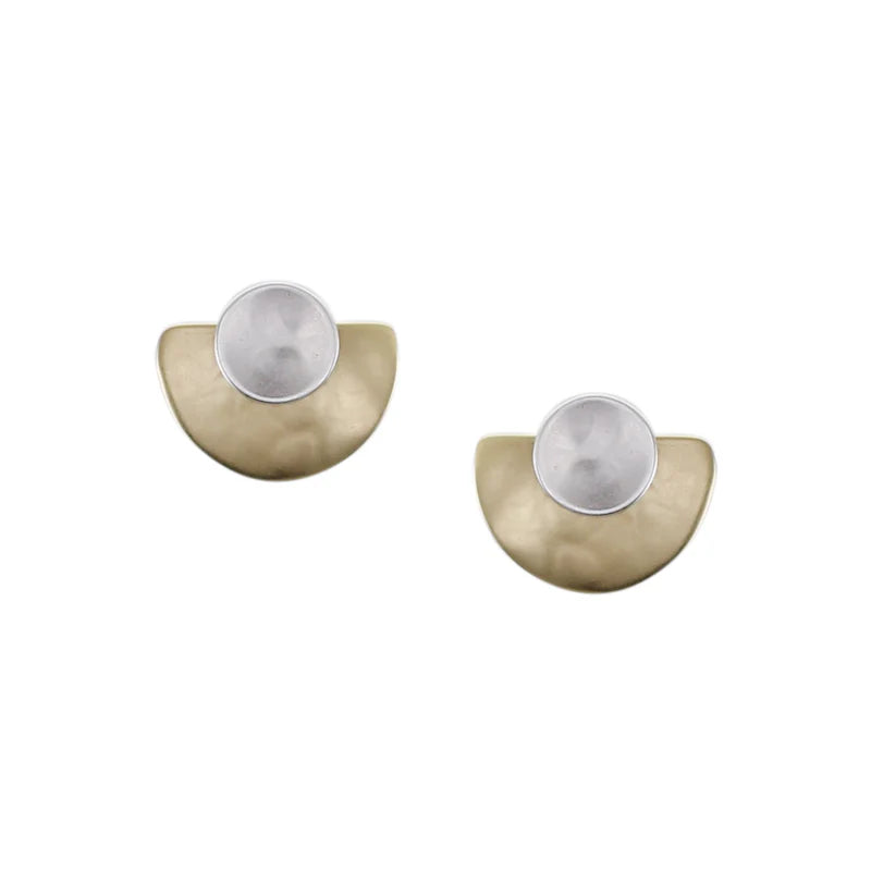 Marjorie Baer E0172DC Dished Disc with Semi Circle Post Earring
