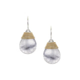 Marjorie Baer E0198RDW Small Hammered Wire Wrapped Teardrop Wire Earring