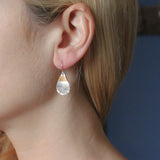 Marjorie Baer E0198RDW Small Hammered Wire Wrapped Teardrop Wire Earring