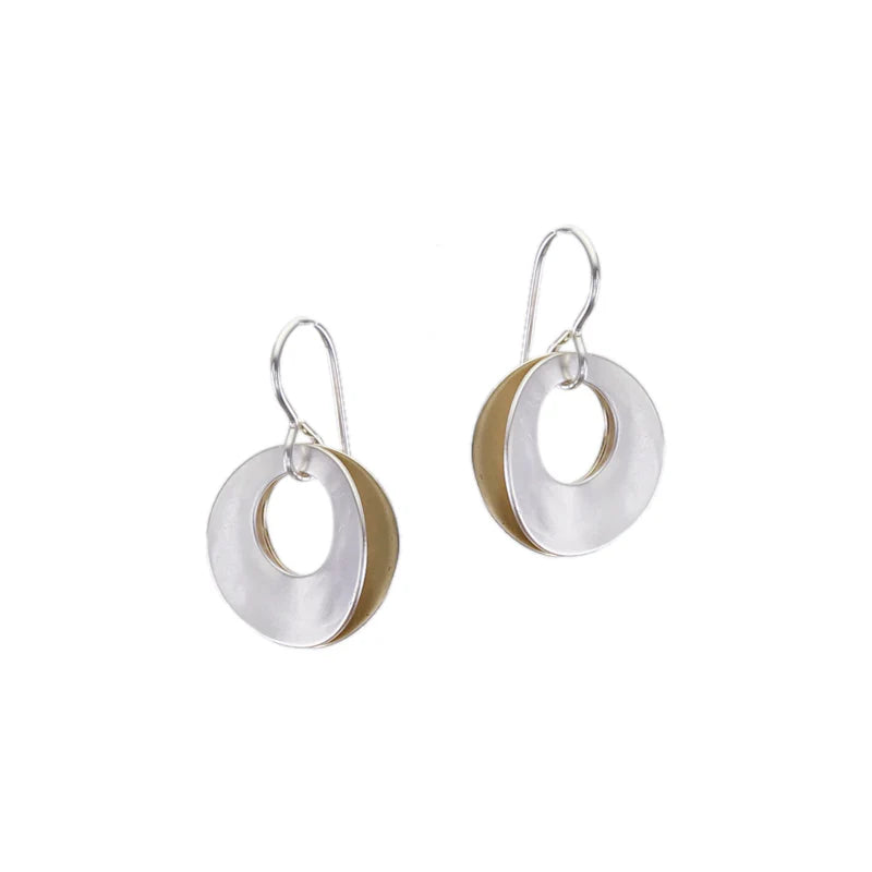 Marjorie Baer E0239DW Small Back to Back Cutout Discs Wire Earring