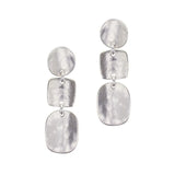 Marjorie Baer E0267FP Concave Disc Square and Oval Post Earring