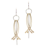 Marjorie Baer E0441DW Ring with Rod and Fringe Wire Earring