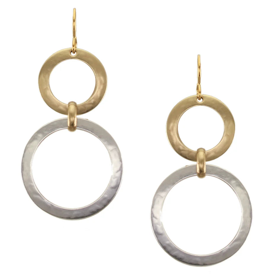 Marjorie Baer E0643DW Tiered Back to Back Hoops Wire Earring