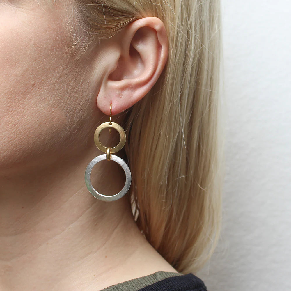 Marjorie Baer E0643DW Tiered Back to Back Hoops Wire Earring