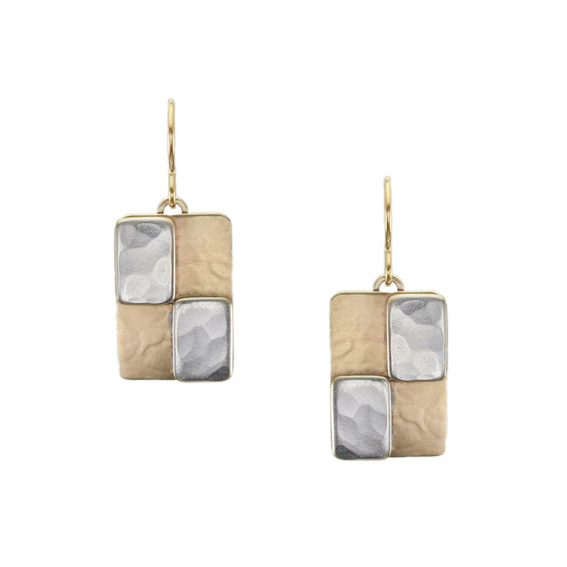 Marjorie Baer E0718DW Checkerboard Wire Earrings