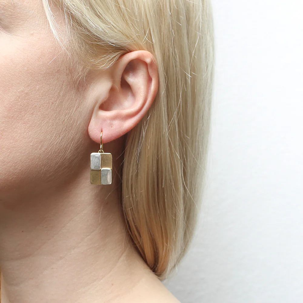 Marjorie Baer E0718DW Checkerboard Wire Earrings