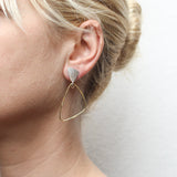 Marjorie Baer E0793DP Triangle with Triangle Rings Post Earrings