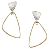 Marjorie Baer E0793DP Triangle with Triangle Rings Post Earrings