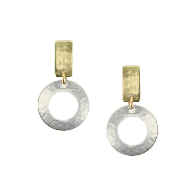 Marjorie Baer E0876DP Rectangle with Cutout Disc Post Earrings