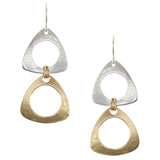Marjorie Baer E0942FW Rounded Cutout Triangles Wire Earrings