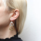 Marjorie Baer E0942FW Rounded Cutout Triangles Wire Earrings