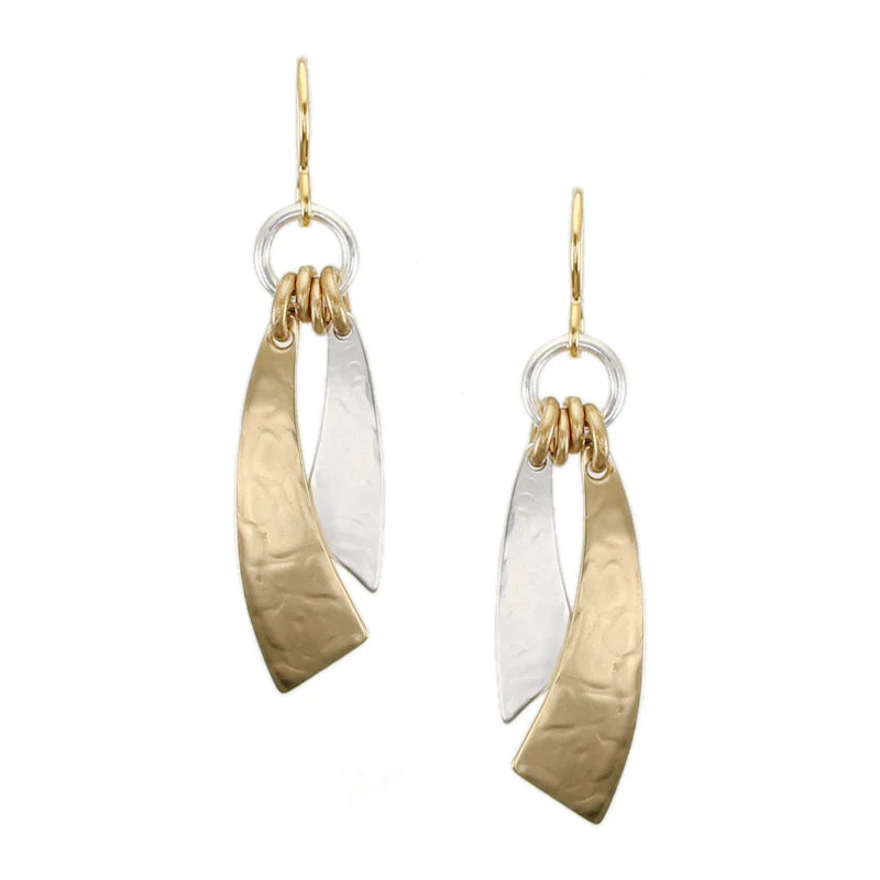 Marjorie Baer E0947DW Ring with Layered Medium Arcs Wire Earrings