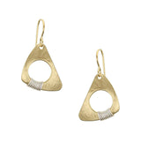 Marjorie Baer E1106DW Small Wire Wrapped Cutout Triangle Wire Earrings