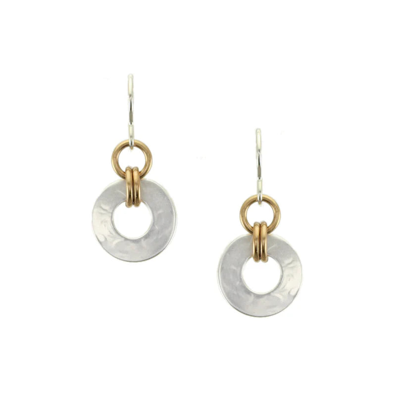 Marjorie Baer E1140DW Small Double Linked Rings Wire Earrings