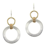 Marjorie Baer E1141DW Large Double Linked Rings Wire Earrings