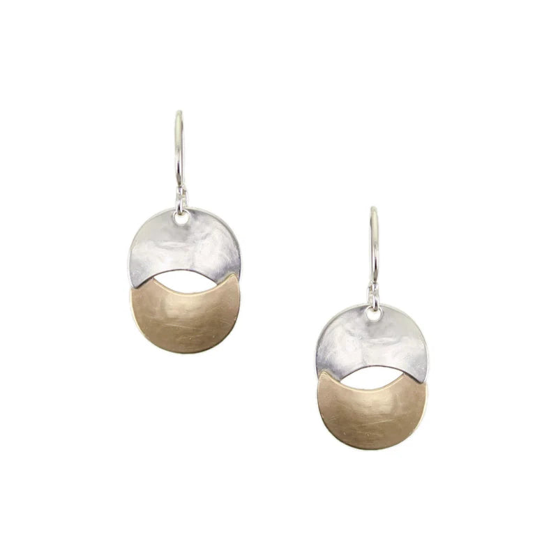 Marjorie Baer E1321DW Small Interlocked Crescents Wire Earring