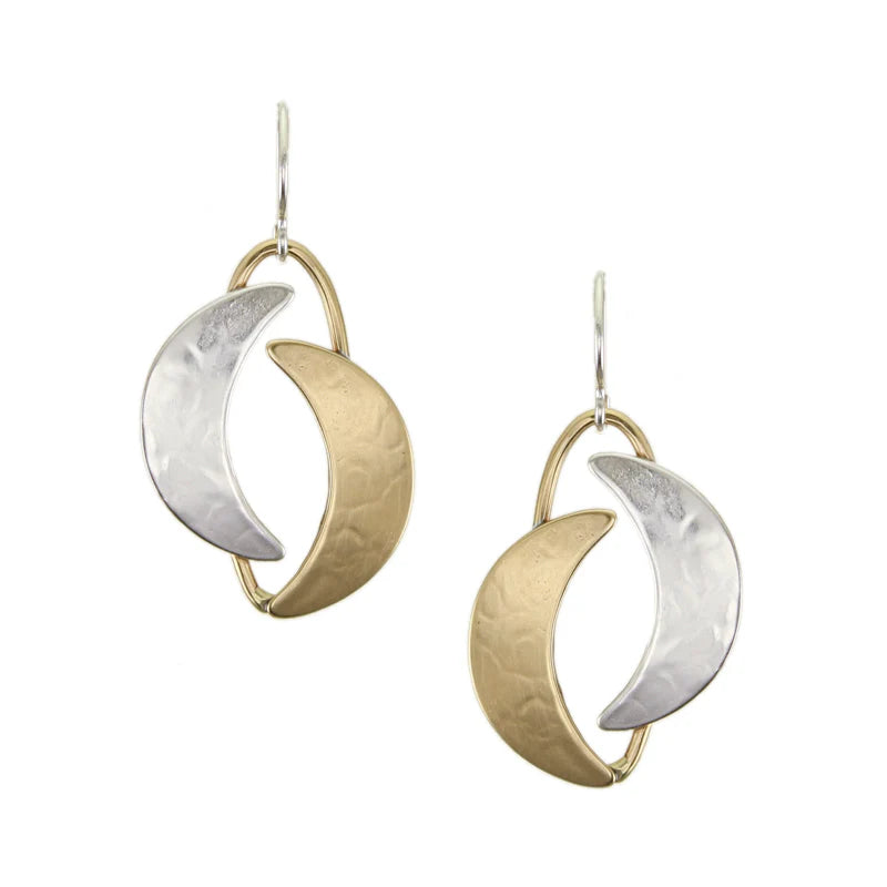 Marjorie Baer E1326DW Double Crescent Wire Earring