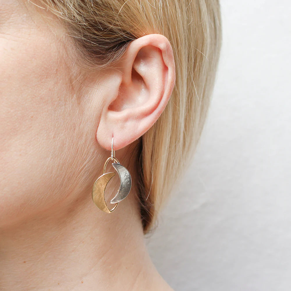 Marjorie Baer E1326DW Double Crescent Wire Earring