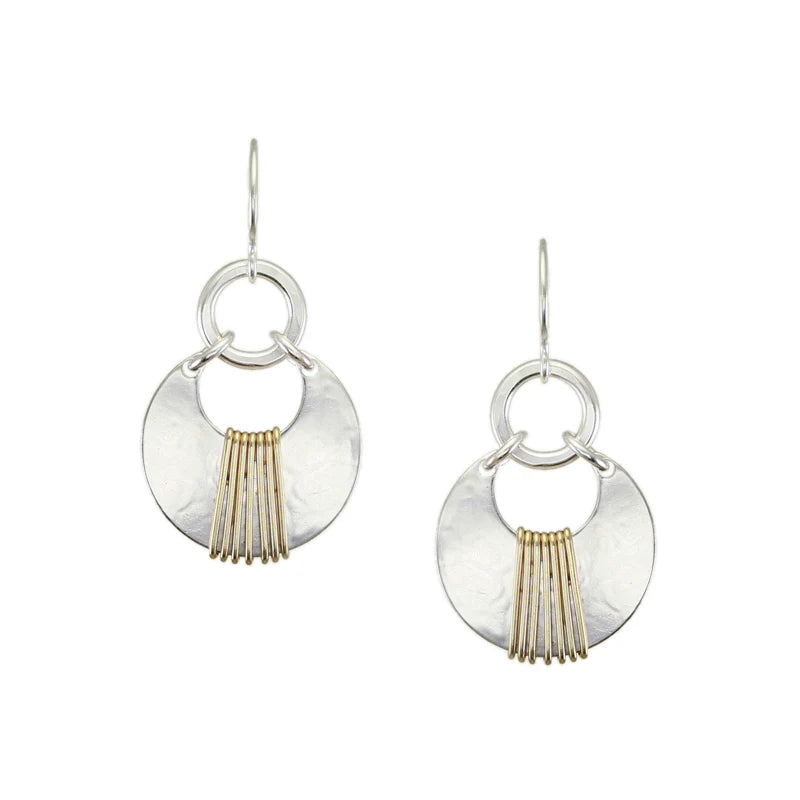 Marjorie Baer E1425DW Ring with Wire Wrapped Horseshoe Wire Earrings