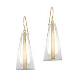 Marjorie Baer E1731DW Rays and Open Pyramid Wire Earrings
