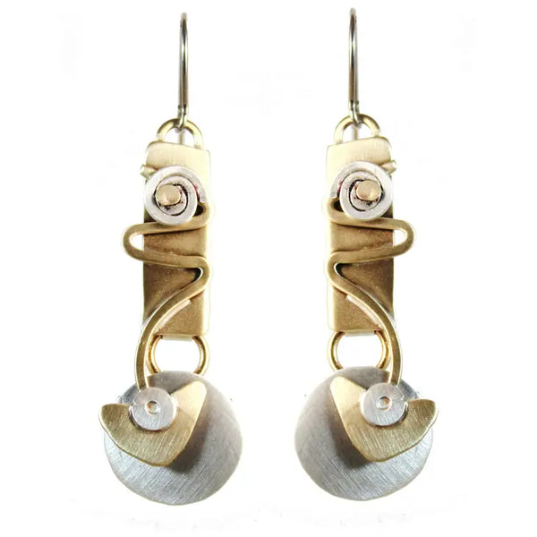 Whitney Designs E3768 Imprints Earrings Polymer Clay Brass and Sterling