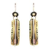 Whitney Designs E3780 Tapestry Earrings Polymer Clay Sterling and Brass