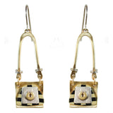 Whitney Designs E3782 Tapestry Earrings Polymer Clay Sterling and Brass