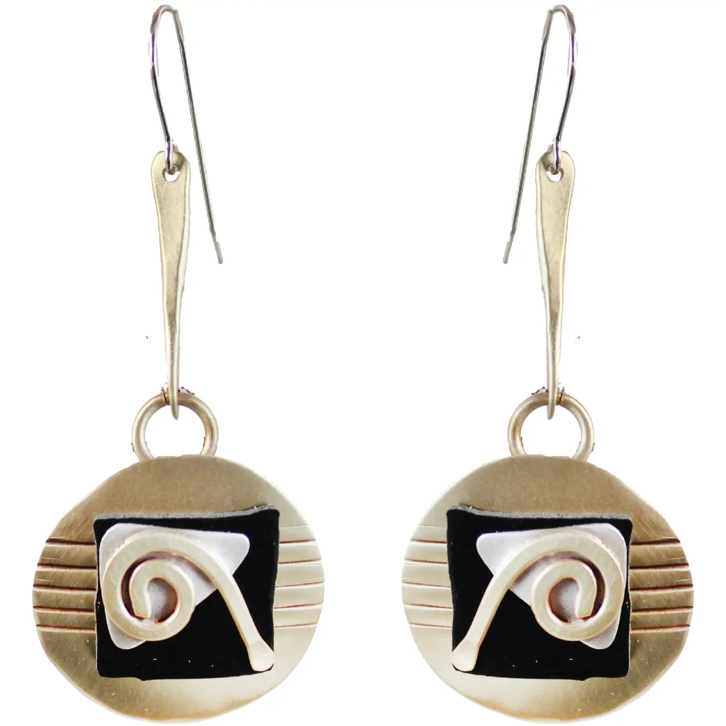 Whitney Designs E3859 Splash of Delight Earrings Sterling Silver Brass and Polymer Clay