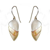 Whitney Designs E3917 Deco Sterling Silver & Brass Earring