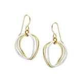 Marjorie Baer E4807DW Wavy Hammered Ring Earrings