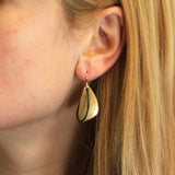 Marjorie Baer E5449DW Triangle with Interlocking Ring Earring