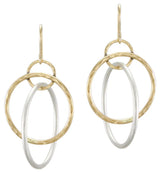 Marjorie Baer E9774TW Three Interlocking Wire Rings Earring