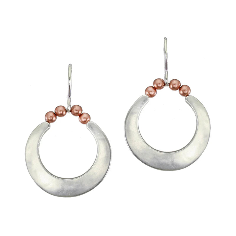 Marjorie Baer E9736GW Crescent with Beads Wire Earring