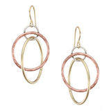 Marjorie Baer E9774TW Three Interlocking Wire Rings Earring