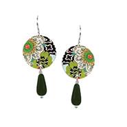 Artista EC30 GEISHA Disc Earrings With Drop Bead