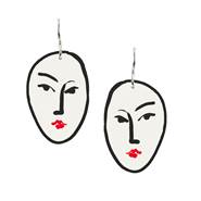 Artista EO41 PICASSO FACE Organic Oval Earrings