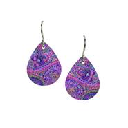 Artista ETD27 PURPLE SPICE TAPESTRY Small Teardrop Earrings