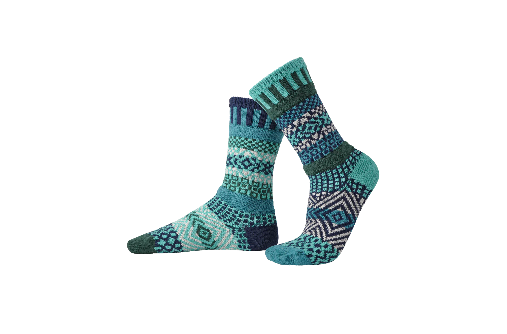 Solmate Socks EVERGREEN Upcycled Cotton Poly Blend Crew Socks