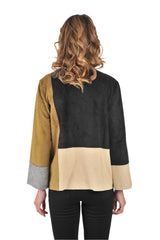 Lemongrass F5WJ3904BN Butternut Ultra Suede Zip Front Jacket