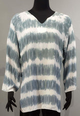 Lost River 5247 Fog Tika Silky Rayon Voile Tunic