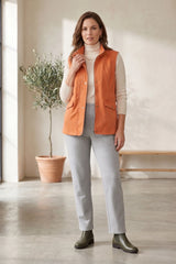 Wild Palms D44TA TANGELO Women’s Stretch Denim Zip & Snap Front Cargo Vest
