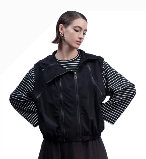 HAAKŌ H2003BK BLACK Convertible Zip Vest